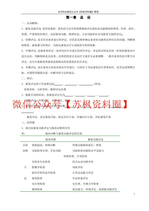 康复评定